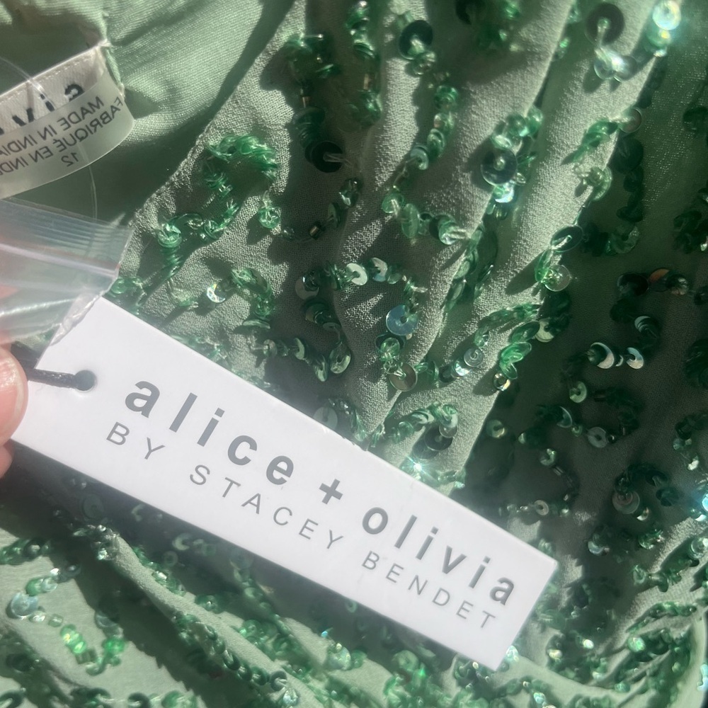 alice + olivia Celestine Wrap Mini Dress, NWT size 12 - Picture 8 of 10